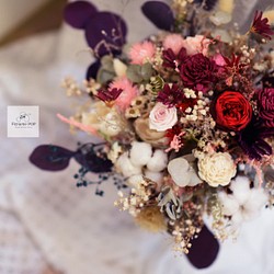 Ｌｏｖｉｎｇ　ＹＯＵ．古典系新娘捧花．拍婚紗照捧花．乾燥花花束．情人節禮物 第1張的照片