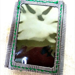 パスケース(糸緑、マチ緑、カード部分緑) 1枚目の画像