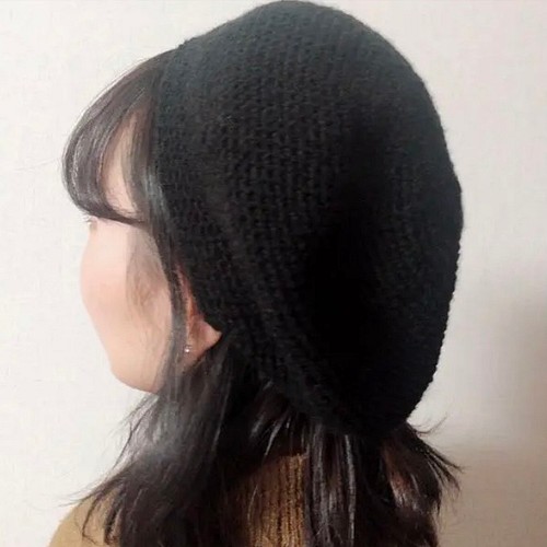 黒のベレー帽☆Mサイズ 帽子 yuuka iro 通販｜Creema(クリーマ 