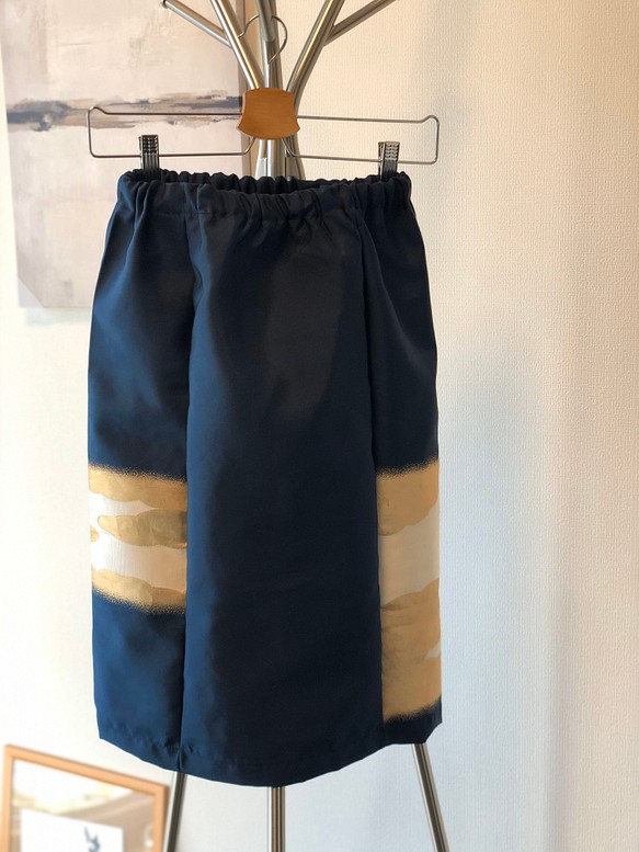 着物帯リメイク　シルクタイトスカート 1枚目の画像