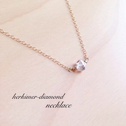 再販×60 herkimer-diamond necklace 1枚目の画像