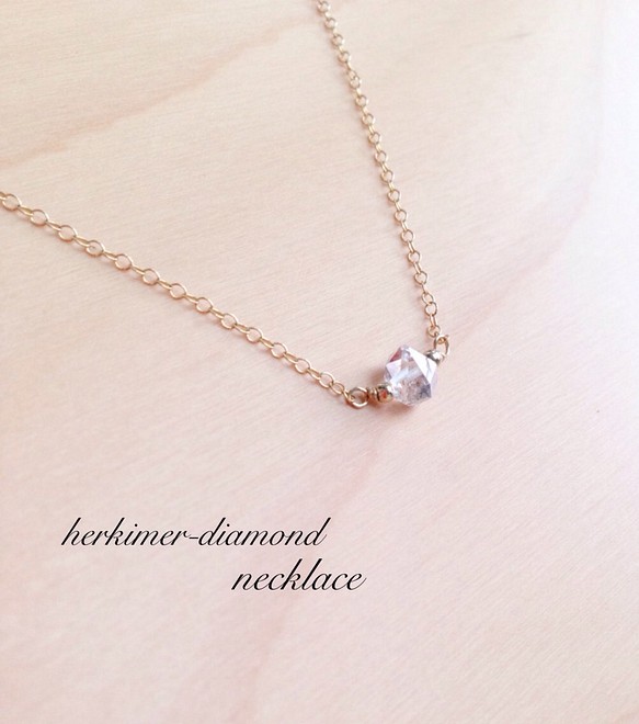 再販×60 herkimer-diamond necklace 1枚目の画像