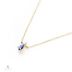 K18 坦桑石 &amp; 鑽石項鍊 ~Ello Lilas~ 十二月生日石 第1張的照片