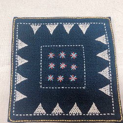 レンテン族　刺繍コースター　小花 1枚目の画像