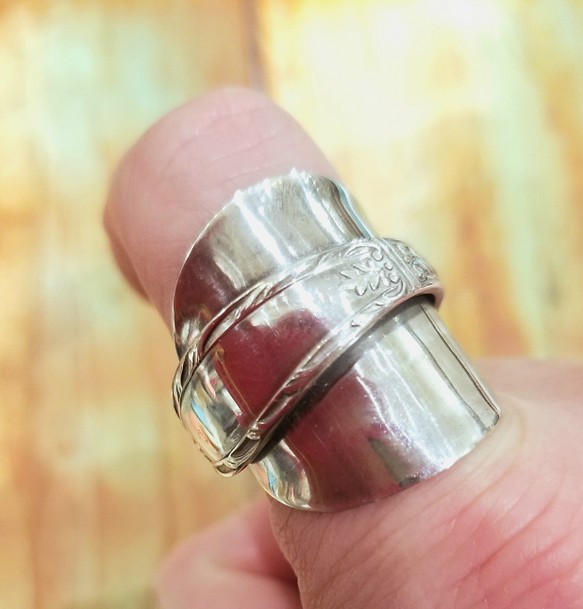 1950s アンティーク スプーンリング 純銀 925 ヴィンテージ 指輪