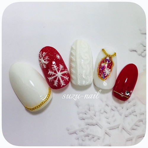 新作 冬ネイル 雪の結晶ネイル クリスマス Christmas ネイルチップ ネイルシール Suzu Nail 通販 Creema クリーマ ハンドメイド 手作り クラフト作品の販売サイト