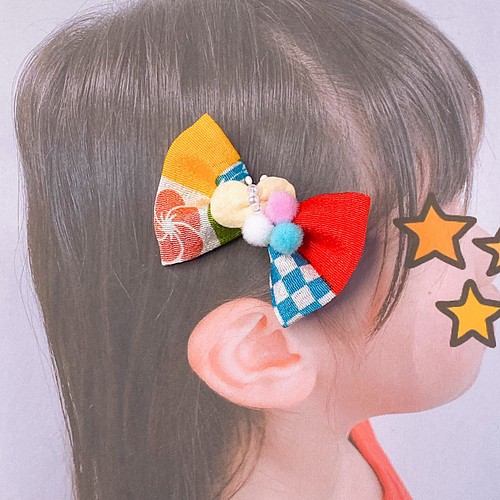 髪飾り 子供用和柄リボン ちりめん ヘアアクセサリー Ogurarugo 通販 Creema クリーマ ハンドメイド 手作り クラフト作品の販売サイト