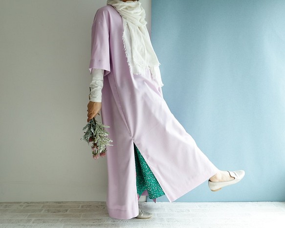 Spring Lavender Maxi Kaftan Dress 2WAY 層層疊疊的搭配 畢竟一年四季都會活躍 第1張的照片
