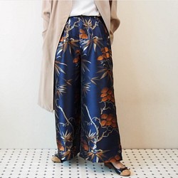 ＜受注製作＞ KABUKI Wide Pants -キモノチックな織り柄のワイドパンツ 3色から選べます！＜送料無料＞ 1枚目の画像