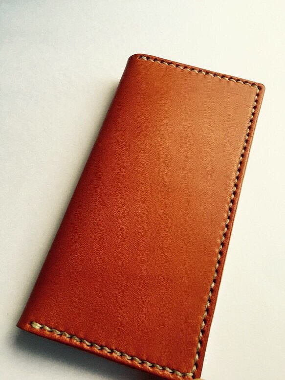 Leather iphone6,6s case orange JAPAN made 第1張的照片
