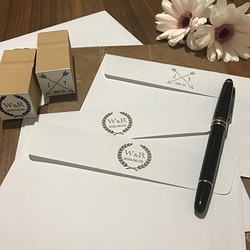 結婚式♡ウェディングロゴスタンプ♡料金別納郵便スタンプ♡名入れ♡オーダー 1枚目の画像