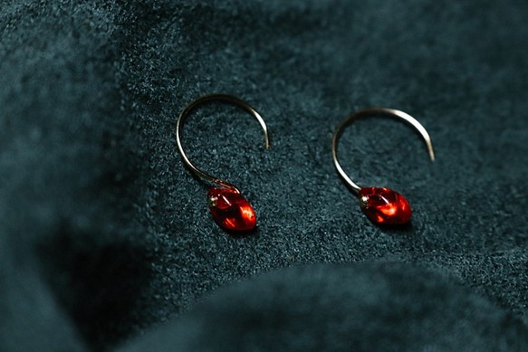 阿拉伯黃昏 - 玻璃珠耳環 (耳針) 第1張的照片