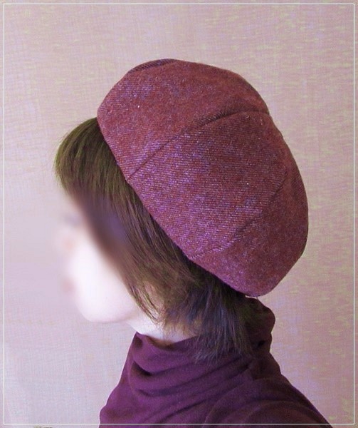 red wool* ほっこりベレー帽子 1枚目の画像