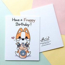 | 可愛 柯基犬戴伯斯 | 純棉 生日卡 很棒的生日 第1張的照片