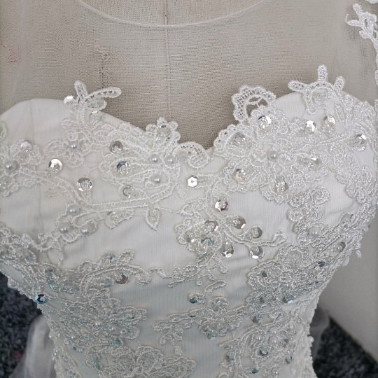 ガリアラハブ風ウエディングドレス マーメイド スーパーロングトレーン 優雅なシルエット エレガント 結婚式/披露宴 ドレス