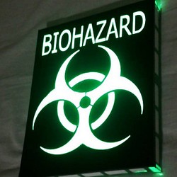 光る　電光　ハザードマーク　バイオハザード　(biohazard) 1枚目の画像