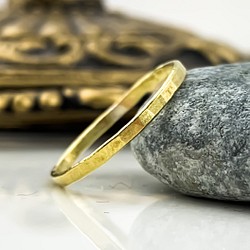 Brass Ring 1.2mm 平打ちカットリング （真鍮） 指輪・リング egg jewelry 通販｜Creema(クリーマ) 8047280