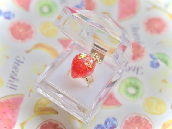 mochimonoフルーツコレクション♪〜いちごの指輪❤︎ 指輪・リング