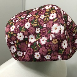 小花柄のベレー帽48cm 1枚目の画像