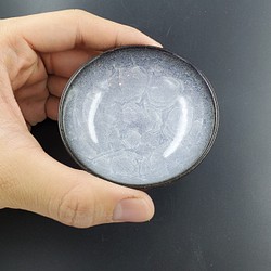 ぐい呑み(浅形)　海月氷裂釉 1枚目の画像