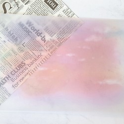 【ピンク空】7枚　トレーシングペーパー　かわいい　紙　ペーパー　キレイ　イラスト　アート　雲　空　淡い　　ラッピング　 1枚目の画像