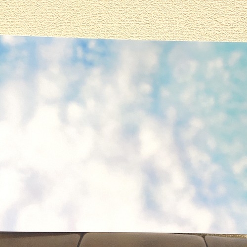 大きな雲とキレイな空 イラスト ポスター 紙 空 かわいい 自然 インテリア おしゃれ イラスト Wakuwaku Sanyo 通販 Creema クリーマ ハンドメイド 手作り クラフト作品の販売サイト