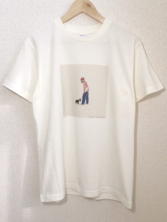 犬とおじさんTシャツ(男女兼用) Tシャツ mugakawakami ｜Creema(クリーマ)