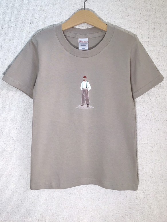 サスペンダーおじさんTシャツ(キッズサイズ) 1枚目の画像