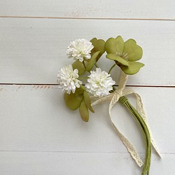 布花 シロツメクサの花束 ３輪セット 1枚目の画像