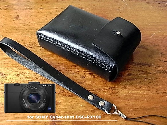 Sony Dsc Rx100m3用黒色本革ケース カメラケース カメラポーチ エムデザイン 通販 Creema クリーマ ハンドメイド 手作り クラフト作品の販売サイト