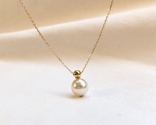 K18 無調色あこや真珠 ball ペンダント ネックレス・ペンダント JewelLaMarju 通販｜Creema(クリーマ) 8283988