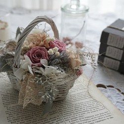 flower basket(white) 1枚目の画像