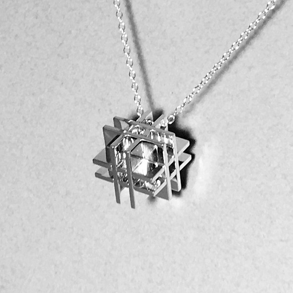 Puzzle W-Cube 引き出物 第一ネット Pendant Silver950 Order days production 10