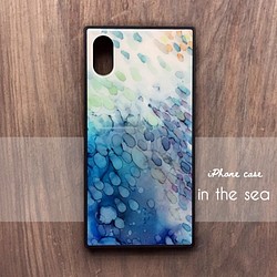 In The Sea 強化ガラスiphoneケース スクエア型 カーブ型 Iphoneケース カバー Chambre De Miaou 通販 Creema クリーマ ハンドメイド 手作り クラフト作品の販売サイト