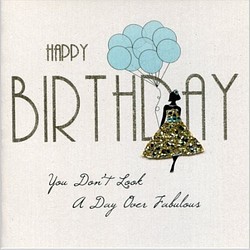 誕生日カード Birthday ブルーバルーンバースデイ [FK14] 1枚目の画像