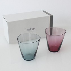 選べる４色　ギフト箱付　２個セット ：SAI グラス （ ロックグラス タンブラー 片口 ソース ドレッシング　グラス） 1枚目の画像