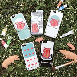 【8折】閣樓女子《好愛動物》小豬圖案 原創手繪手機殼 Iphone 5 - 11 全系列  / 安卓類型號可詢問 第1張的照片