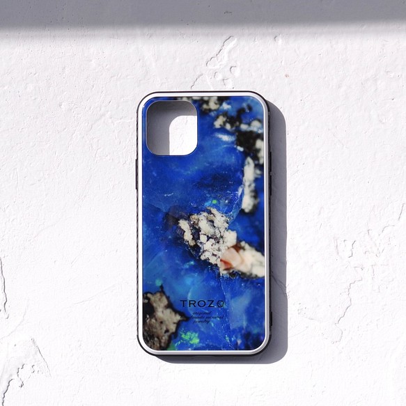 No. 022 鉱物原石 iPhone スマホケース Opal / オパール 【強化ガラス製】 1枚目の画像