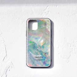 No. 023 鉱物原石 iPhone スマホケース Opal / オパール 【強化ガラス製】 1枚目の画像