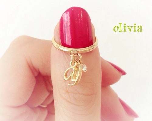 イニシャル ピンキーリング∵Y 指輪・リング olivia-tokyo 通販