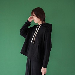 Morino Gakko 100 棉質帳篷線運動衫 [黑色]/12493827/ 第1張的照片