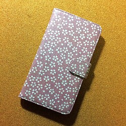 和柄 生地デザイン プリントケース 可愛い 桜 No.1 スマートフォン ほぼ 全機種対応 スマホケース 手帳型ケース 1枚目の画像