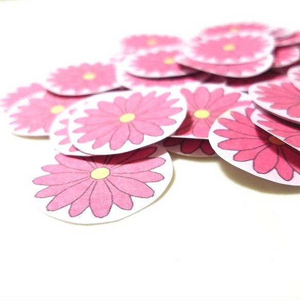 ピンク花１～シール～ 1枚目の画像