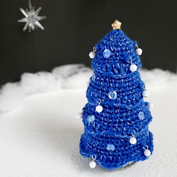雪夜のミニミニクリスマスツリー 置物 編み物屋 Ami Mate 通販 Creema クリーマ ハンドメイド 手作り クラフト作品の販売サイト