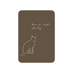【card mirror】　猫　「　のんびり行こう　」 1枚目の画像