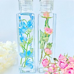 〜Luxury PINK rose & Blue flower〜2本セット 1枚目の画像