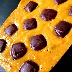 バナナ☆チョコトッピング: 半生感覚のかぼちゃのしっとりパウンドケーキ 1枚目の画像