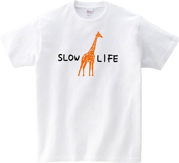 （送料無料）オリジナル　SLOW LIFE　Tシャツ　キリン 1枚目の画像