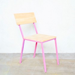 color steel chair pink 1枚目の画像