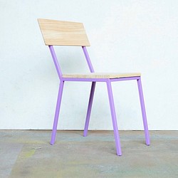 color steel chair purple 1枚目の画像